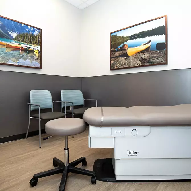 A patient room where Dr. Mills works provides senior care services in Columbus Ohio.